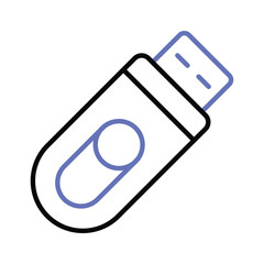 Flash drive vector in modern style, editable vector of universal serial bus