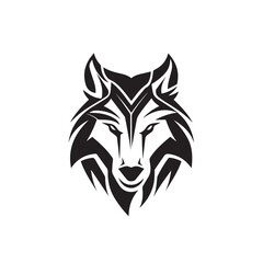 Wolf in cartoon, doodle style. Isolated 2d vector illustration in logo, icon, sketch style, Eps 10, black and white. AI Generative