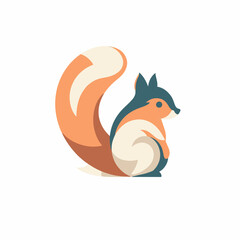 Squirrel in cartoon, doodle style. Isolated 2d vector illustration in logo, icon, sketch style, Eps 10. AI Generative