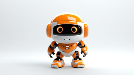 A toy robot on a white background