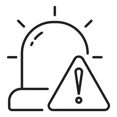 Emergency sign line icon