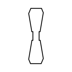 Strap connector tab icon vector. Bag strap anchors illustration sign. Webbing bag connectors symbol or logo.