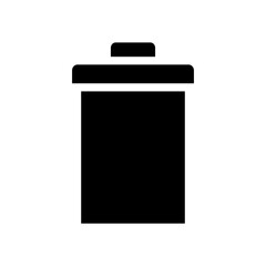 Trash can vector icon. Garbage illustration sign. Waste symbol or logo.