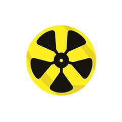 Fototapeta premium Danger symbol and logo, radiation warning sign stylized on a white background 