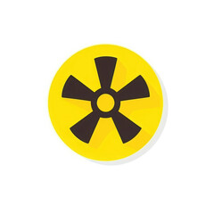 Danger symbol and logo, radiation warning sign stylized on a white background 