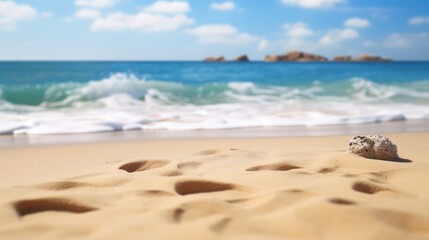 Fototapeta na wymiar Gorgeous beach with blurred background