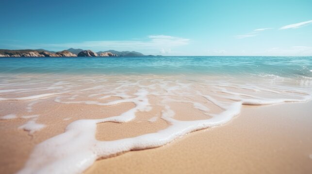 Gorgeous beach with blurred background