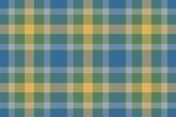 Tartan plaid pattern in blue. Print fabric texture seamless. Check vector background.