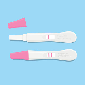 Positive, negative 2 lines pregnancy test kits