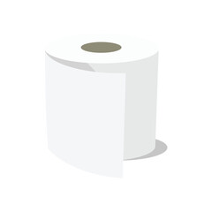 Toilet paper isolated on white background