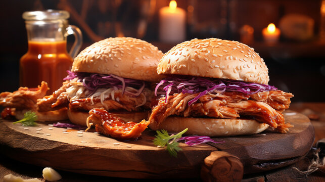 hamburger on a plate HD 8K wallpaper Stock Photographic Image 
