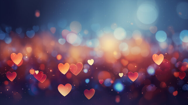 Love and hearts, abstract background 