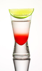 Mexican Flag cocktail, Schnaps, Shot, Tequila, Limette, Cocktail,