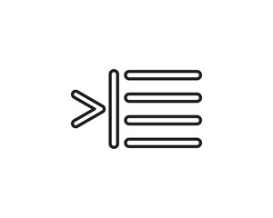 Align tool icon vector symbol design illustration