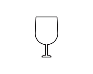 Drink glass icon vector symbol design illustration
