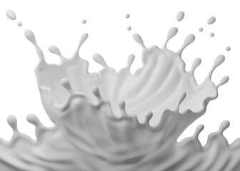 PSD Milk Splash 3D Rendering