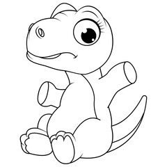 coloring dinosaur animal cartoon