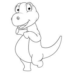 coloring dinosaur animal cartoon