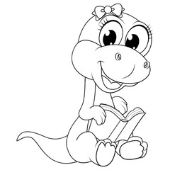 coloring dinosaur animal cartoon