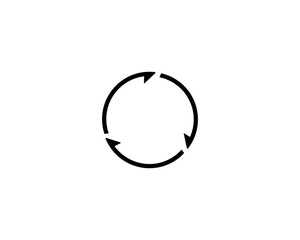 Recycle icon vector symbol design illustration isolated