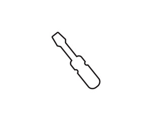 Fototapeta premium Screwdriver mechanic settings tool icon vector symbol illustration isolated