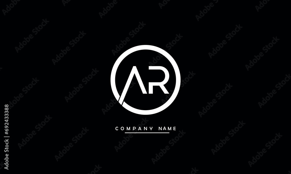 Wall mural ar, ra, a, r abstract letters logo monogram