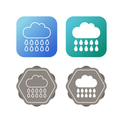 Rain Vector Icon