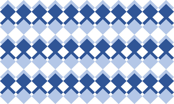 two tone blue diamond repeat pattern, replete image design for fabric printing, background wallpaper