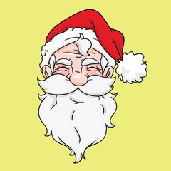 Hand drawing santa Claus cartoon style