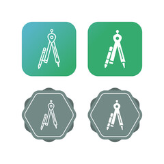 Geometrical Compass Vector Icon