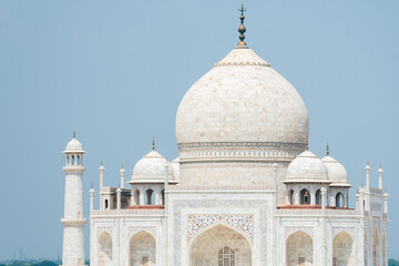 views of taj mahal from a rooftop, india