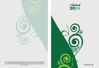 Corporate Notebook cover design template. Brochure template.