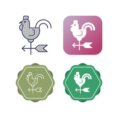 Wind Vane Vector Icon