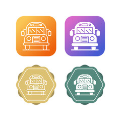 School Bus Vector Icon