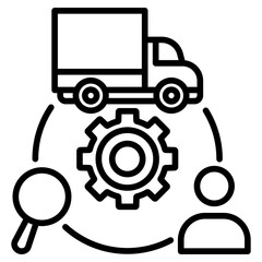 Supply Chain icon line vector illustration