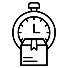 Just-In-Time (JIT) icon line vector illustration