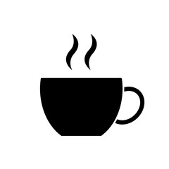 Cup of coffee glyph black icon