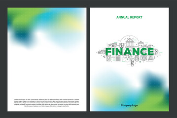 Set of book cover brochure template designs. Vector illustration.