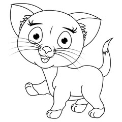 coloring cat animal cartoon