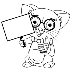coloring cat animal cartoon