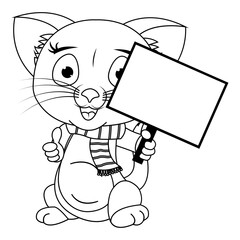coloring cat animal cartoon