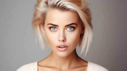 pretty woman surprised