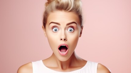 pretty woman surprised