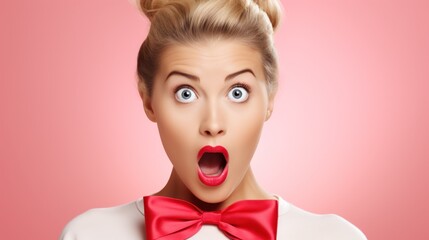 pretty woman surprised