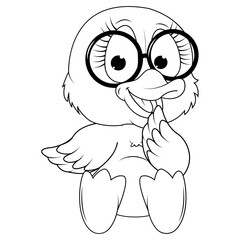 coloring duck animal cartoon