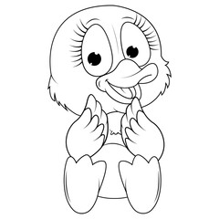 coloring duck animal cartoon