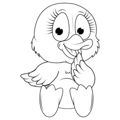 coloring duck animal cartoon