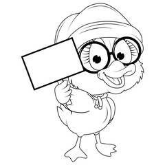 coloring duck animal cartoon