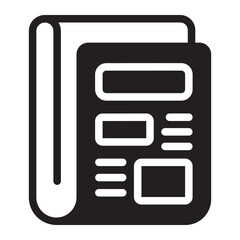 newspaper glyph icon