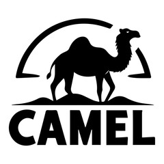 Camel Logo vector art illustration black color, Camel Vector art illustration